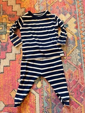 GAP Navy and White Striped Kids Pajama Set